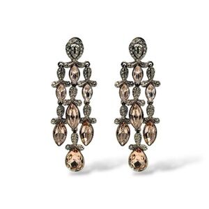 Givenchy Champagne Crystal Drop Earrings